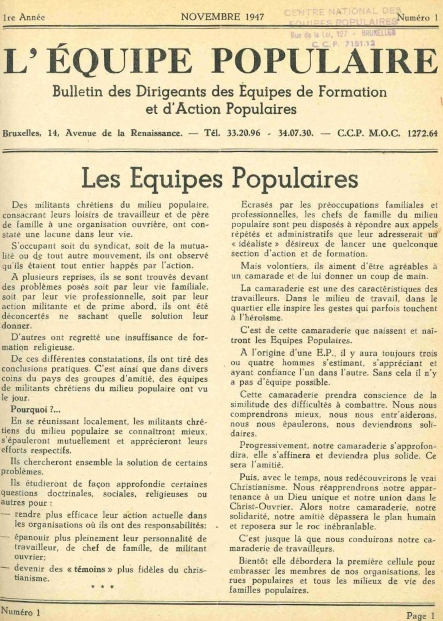 De L&rsquo;Équipe Populaire à Constrastes : Un trait d&rsquo;union entre le mouvement et ses affiliés.