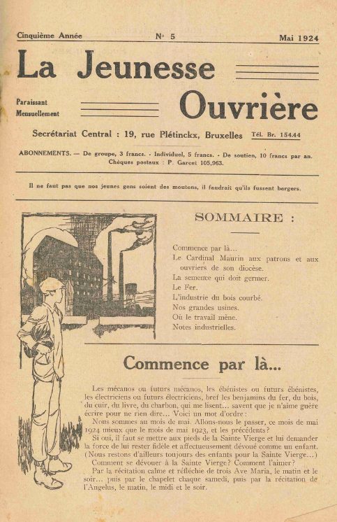 Le périodique, outil de propagande, de formation et Trait d&rsquo;Union entre les jocistes et la JOC ?