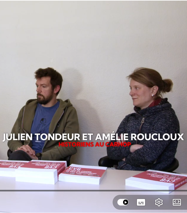Le carhop était l&rsquo;invité du média cinergie, spécialisé dans le cinéma, pour évoquer le livre sur le CVB