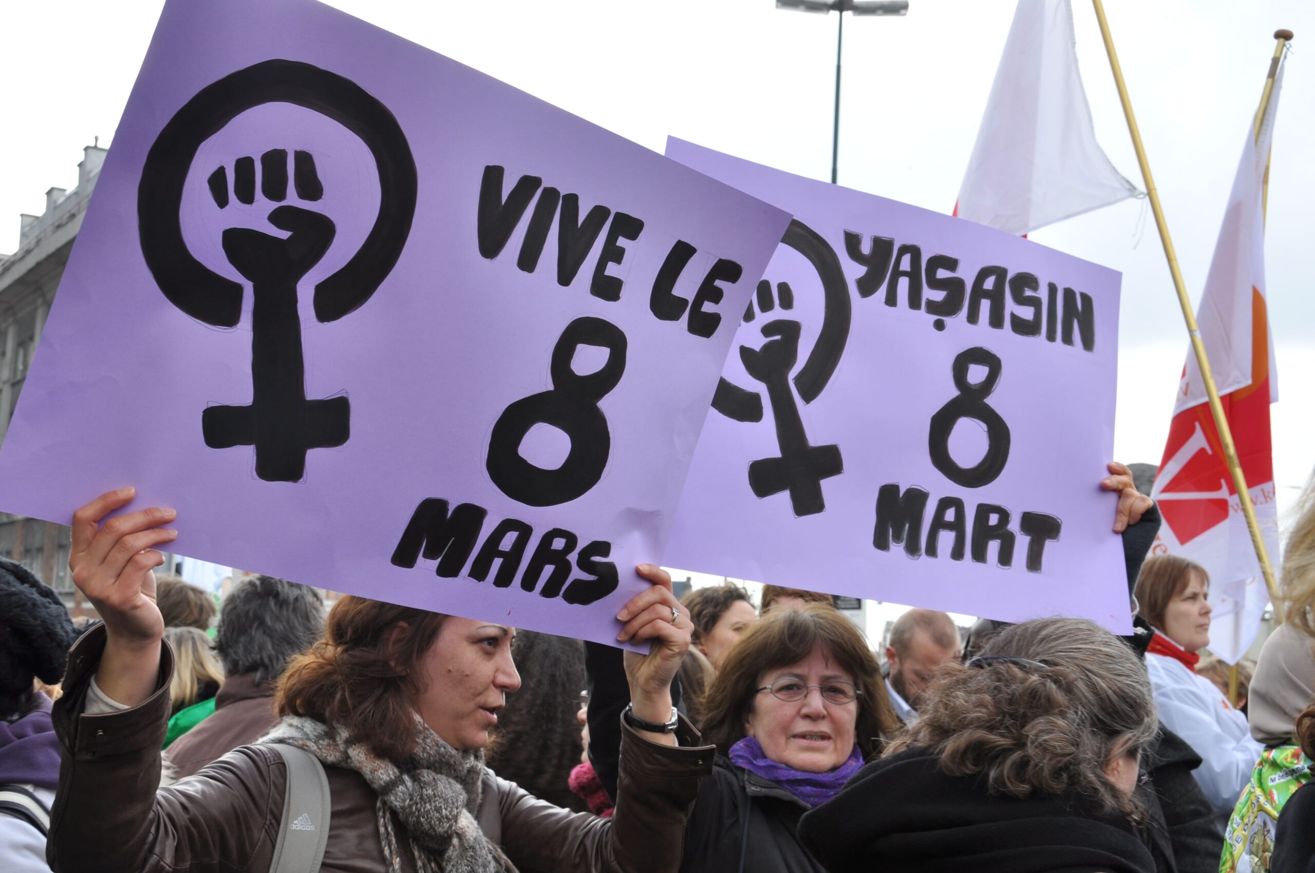 Journée mondiale des droits des femmes, rassemblement à Yser, Bruxelles, le 8 mars 2012
