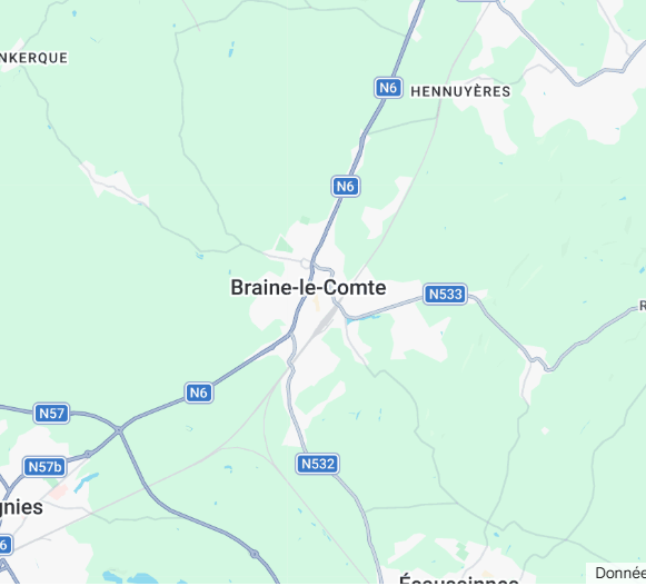 carte de Braine-le-Comte