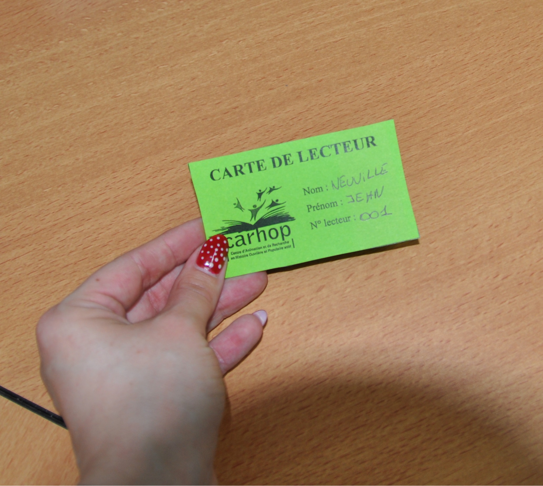 carte de lecteur