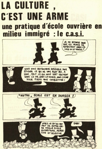 L’université ouvrière en milieu immigré : l’arme de la culture – L’expérience du CASI-UO de 1970 à 1980